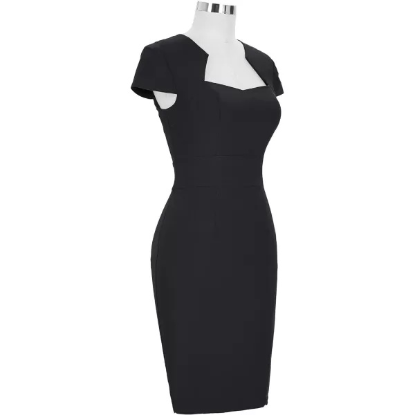 Grace Karin Womens 50s 60s Vintage Pencil Dress Bodycon Cap Sleeve DressBlack