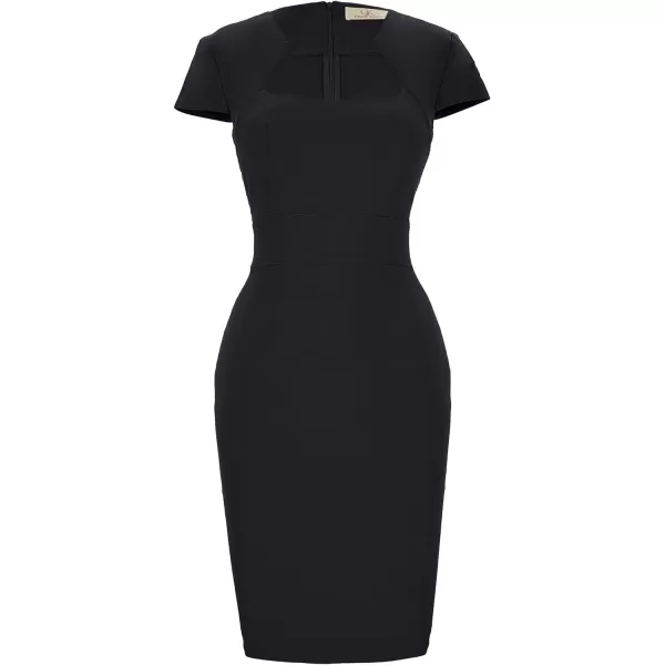 Grace Karin Womens 50s 60s Vintage Pencil Dress Bodycon Cap Sleeve DressBlack