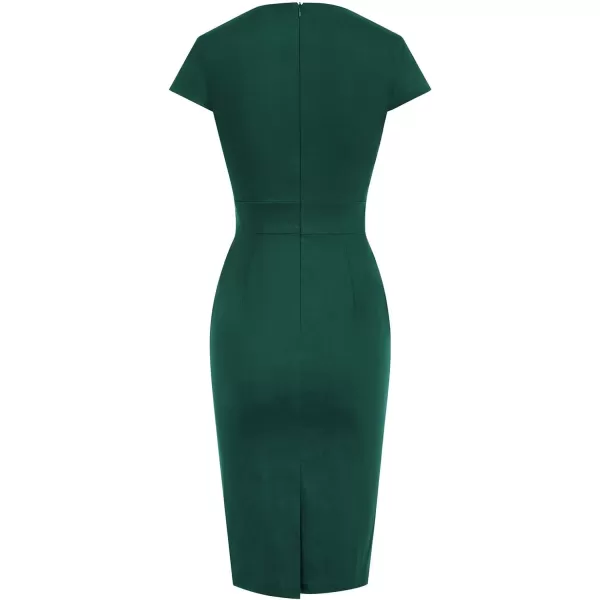 Grace Karin Womens 50s 60s Vintage Pencil Dress Bodycon Cap Sleeve DressDark Green