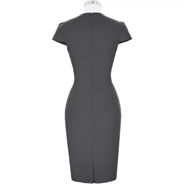 Grace Karin Womens 50s 60s Vintage Pencil Dress Bodycon Cap Sleeve DressDark Grey