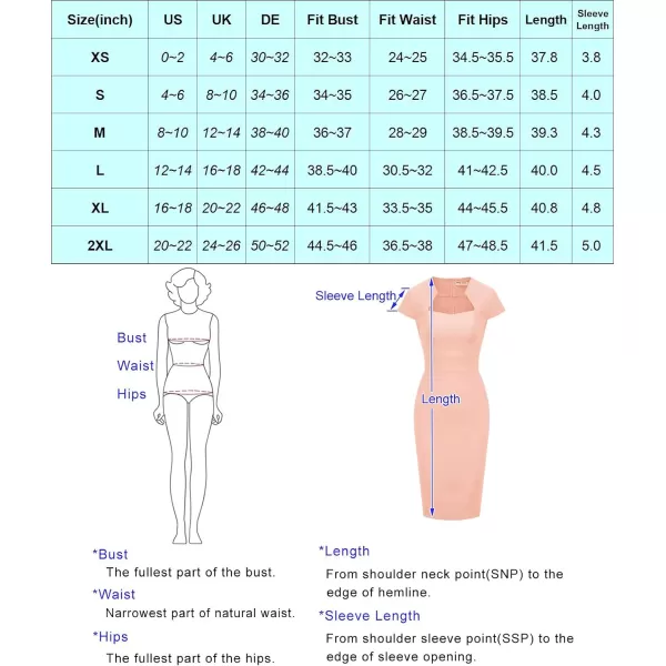 Grace Karin Womens 50s 60s Vintage Pencil Dress Bodycon Cap Sleeve DressWhite8947