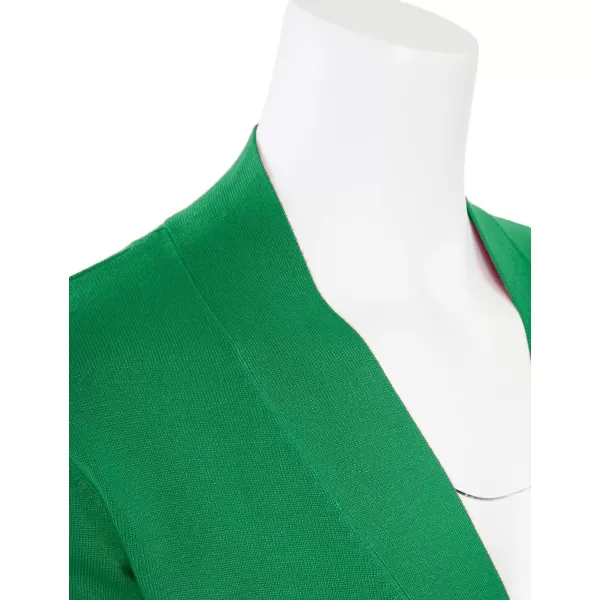 MAYSIX APPAREL 34 Sleeve Solid Open Bolero Cropped Cardigan for Women S3XLMsg1applegreen