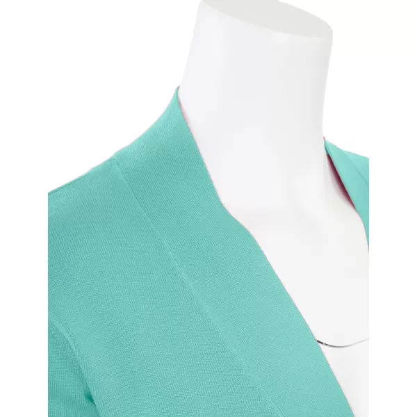 MAYSIX APPAREL 34 Sleeve Solid Open Bolero Cropped Cardigan for Women S3XLMsg1mint