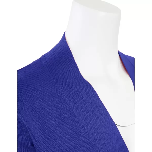 MAYSIX APPAREL 34 Sleeve Solid Open Bolero Cropped Cardigan for Women S3XLMsg1royalblue