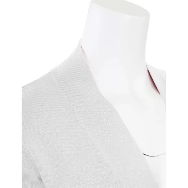 MAYSIX APPAREL 34 Sleeve Solid Open Bolero Cropped Cardigan for Women S3XLMsg1white