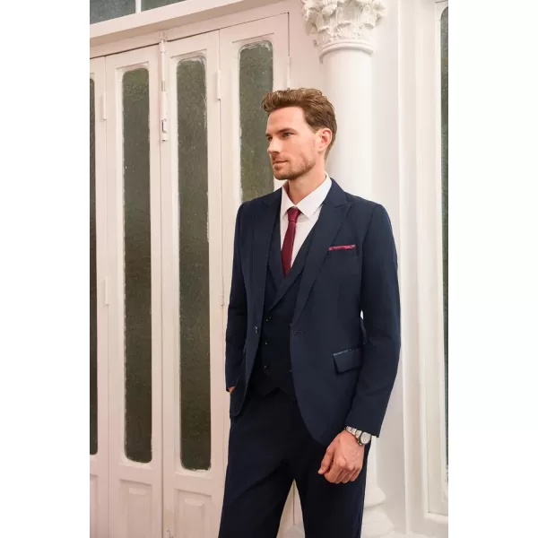 Mens Sport Coats Blazers Slim Fit Jacket for Men One Button Sport Coat for WeddingNavy Blue