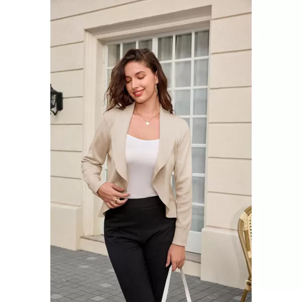 Soft Cardiqans for Women Cropped Casual Duster Fall Long Sleeves Open Cardigan Apricot SSoft Cardiqans for Women Cropped Casual Duster Fall Long Sleeves Open Cardigan Apricot S