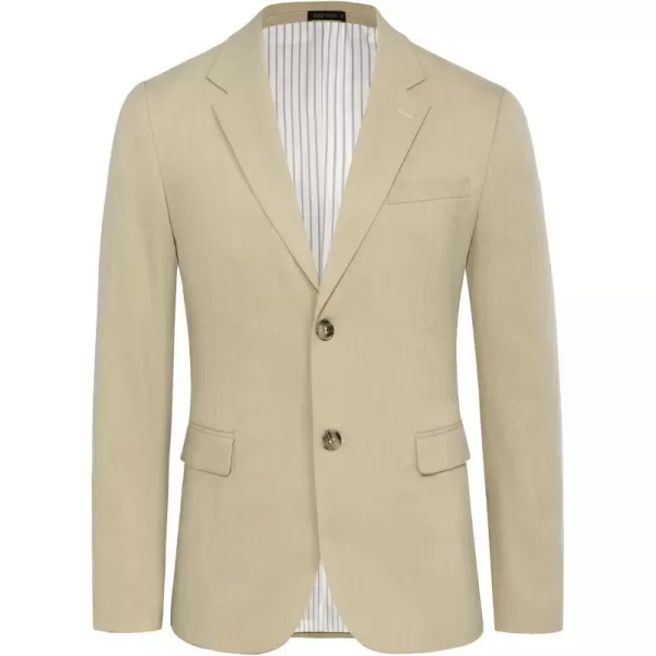 GRACE KARIN Casual Blazer for Men Slim Fit Mens Suit Jacket Lightweight Sport Coat Two ButtonKhaki