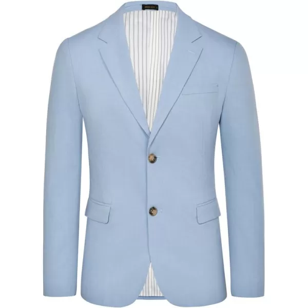 GRACE KARIN Casual Blazer for Men Slim Fit Mens Suit Jacket Lightweight Sport Coat Two ButtonLight Blue