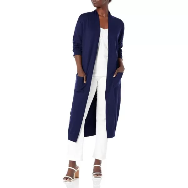 GRACE KARIN Essential Solid Open Front Maxi Long Knitted Cardigan Sweater for WomenRoyal Blue