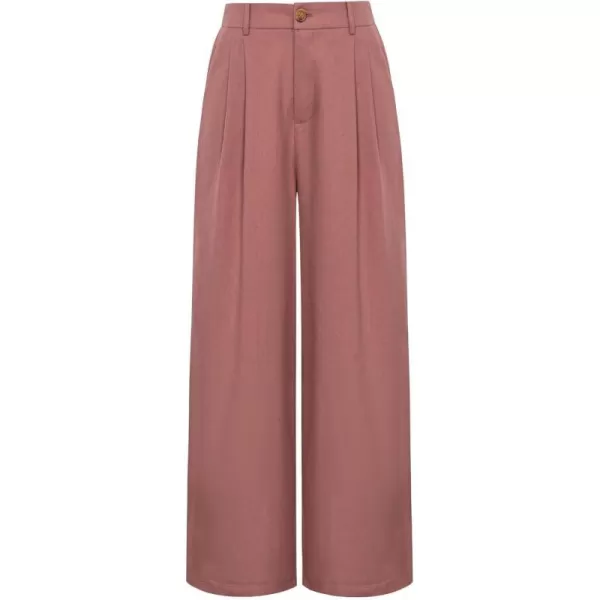 GRACE KARIN Wide Leg Pants Womens High Waisted Business Casual Straight Long Trousers Palazzo PantsPink Purple