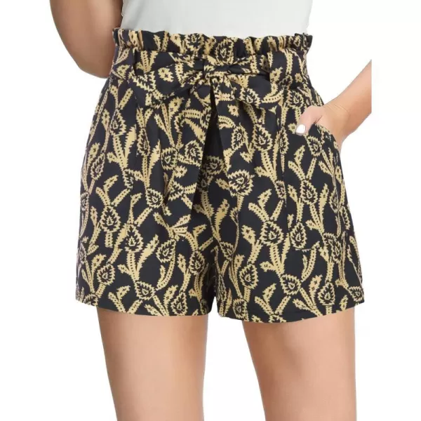 GRACE KARIN Women Bowknot Tie Waist Summer Casual Shorts with PocketsCl76floral 3