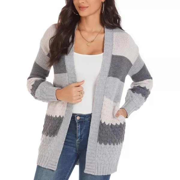 Gray-white(cable Knit)