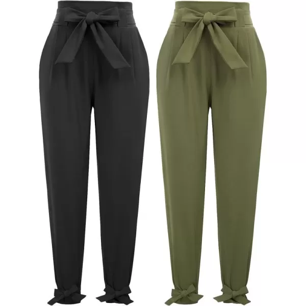 2pc- Black+olive Green