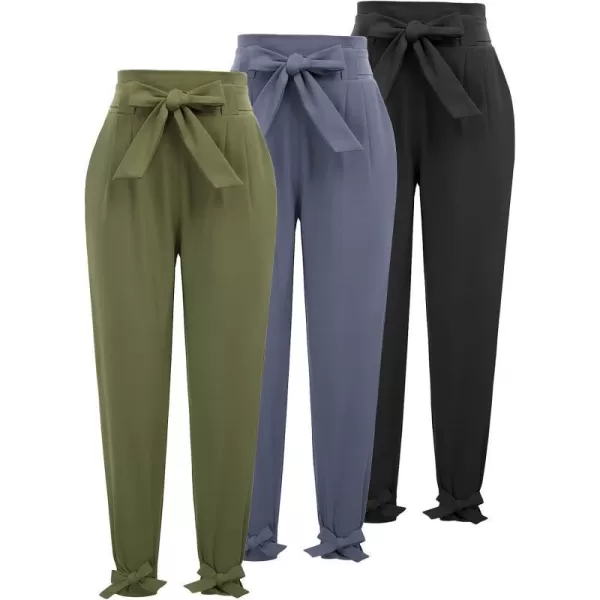 3pc- Black + Olive Green + Bluish Grey