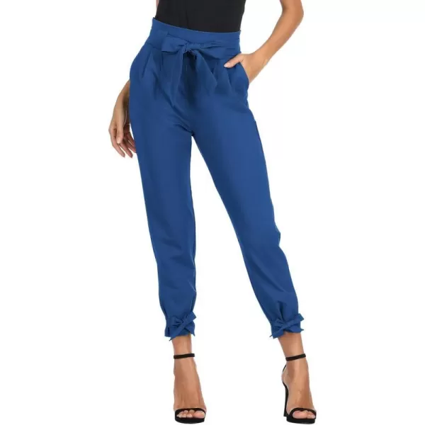 GRACE KARIN Womens Casual High Waist Pencil Pants with BowKnot Pockets for WorkRoyal Blue