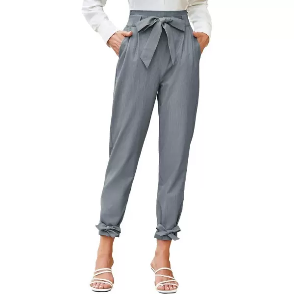 GRACE KARIN Womens Casual High Waist Pencil Pants with BowKnot Pockets for WorkUpgraded Stylegrey