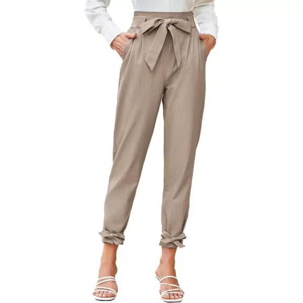 GRACE KARIN Womens Casual High Waist Pencil Pants with BowKnot Pockets for WorkUpgraded Stylekhaki