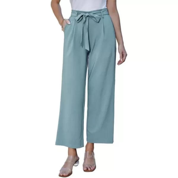 GRACE KARIN Womens Casual Wide Leg Pants Business Casual Trousers with PocketsGraygreen