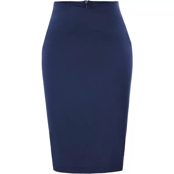 GRACE KARIN Womens Skirts Dressy Casual Slim Fit Business Office Pencil Skirts Wear to WorkNavy Blue