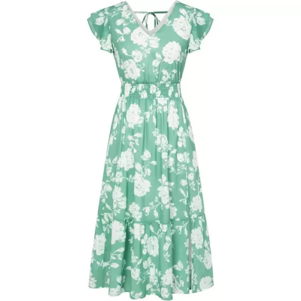 Light Green-white Floral