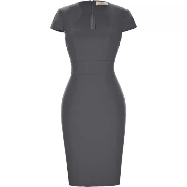 Grace Karin Womens 50s 60s Vintage Pencil Dress Bodycon Cap Sleeve DressDark Grey