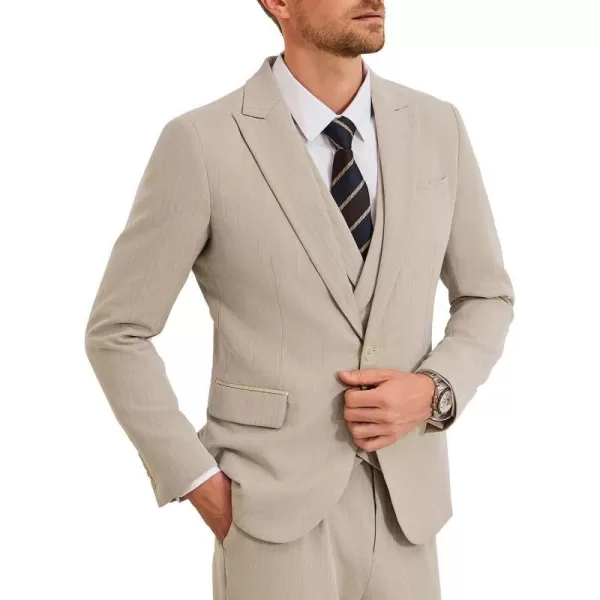 Mens Sport Coats Blazers Slim Fit Jacket for Men One Button Sport Coat for WeddingApricot