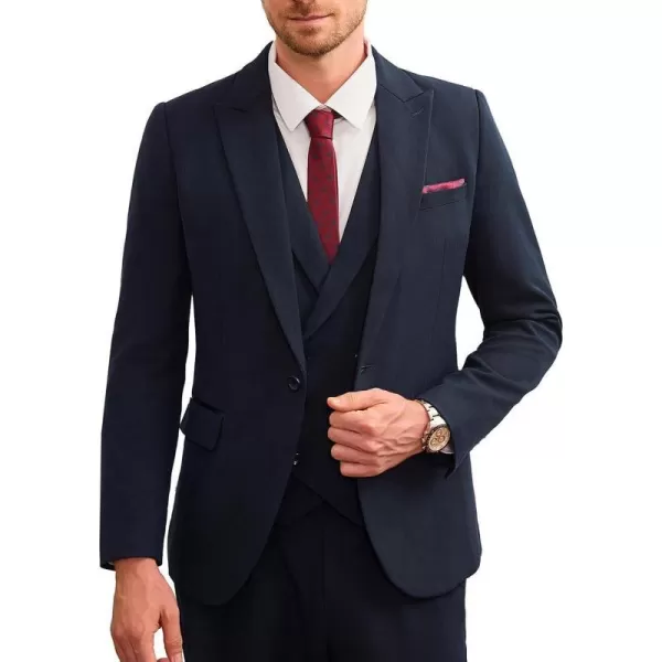 Mens Sport Coats Blazers Slim Fit Jacket for Men One Button Sport Coat for WeddingNavy Blue