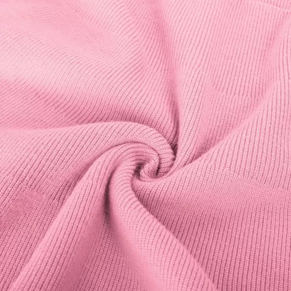 GRACE KARIN Girl Dress Long Sleeve Sweater Ruffle Button Front Knit Casual Fall Winter Dresses for Girls 512Peach Pink