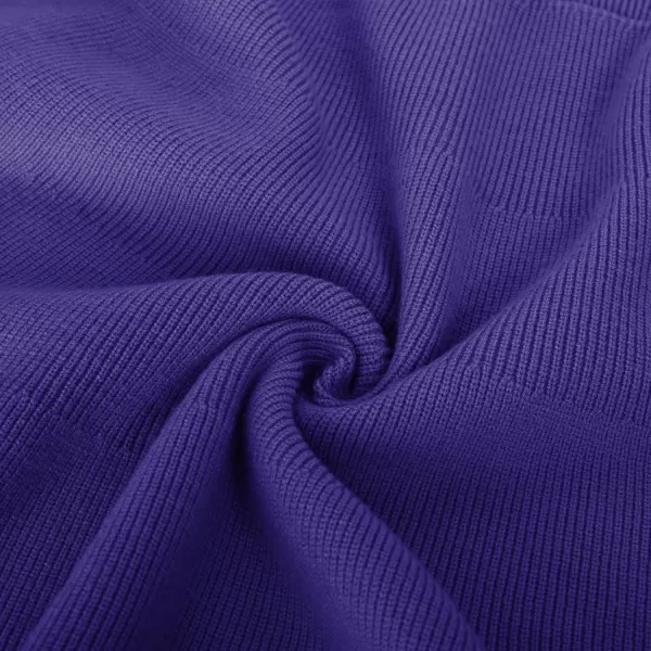 GRACE KARIN Girl Dress Long Sleeve Sweater Ruffle Button Front Knit Casual Fall Winter Dresses for Girls 512Purple Blue