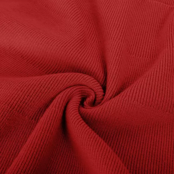 GRACE KARIN Girl Dress Long Sleeve Sweater Ruffle Button Front Knit Casual Fall Winter Dresses for Girls 512Red