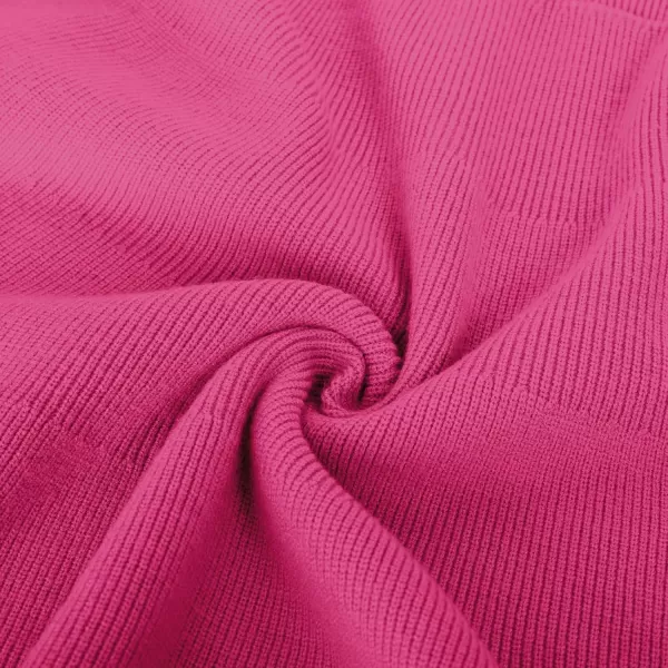 GRACE KARIN Girl Dress Long Sleeve Sweater Ruffle Button Front Knit Casual Fall Winter Dresses for Girls 512Rose Red