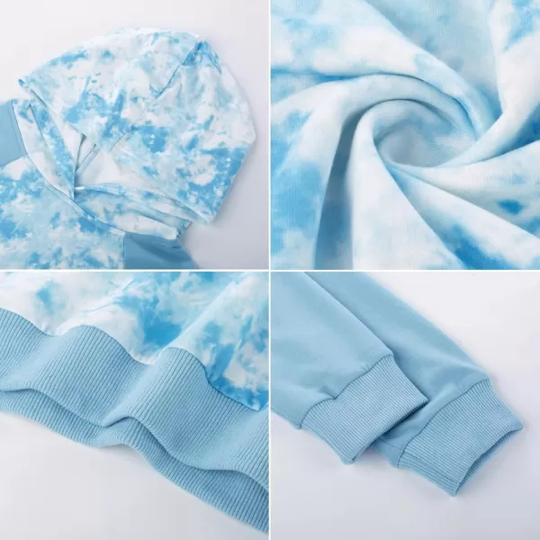 GRACE KARIN Girls 2 Piece Pant Sets Long Sleeve Sweatshirt Hoodie and Sweatpants Outfits Size 514 YearsBlue