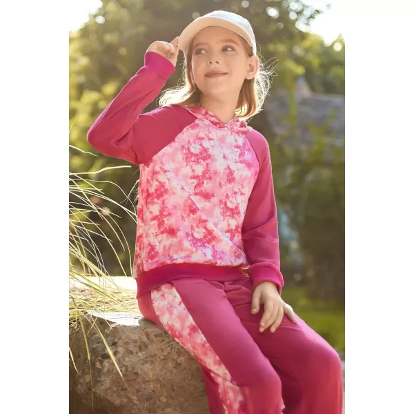 GRACE KARIN Girls 2 Piece Pant Sets Long Sleeve Sweatshirt Hoodie and Sweatpants Outfits Size 514 YearsLight Pink