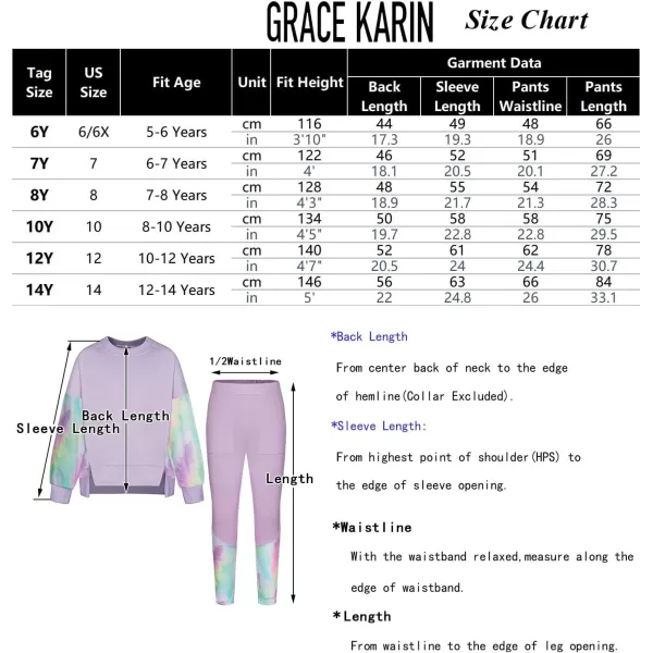 GRACE KARIN Girls Fall Outfits Fashion Sweatshirt Sweapants 2 Piece Tracksuit Clothes Leggings Clothing Set Size 514Black