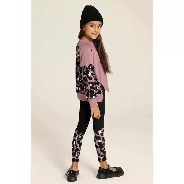 GRACE KARIN Girls Fall Outfits Fashion Sweatshirt Sweapants 2 Piece Tracksuit Clothes Leggings Clothing Set Size 514Grey Pink