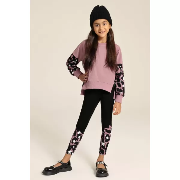 GRACE KARIN Girls Fall Outfits Fashion Sweatshirt Sweapants 2 Piece Tracksuit Clothes Leggings Clothing Set Size 514Grey Pink