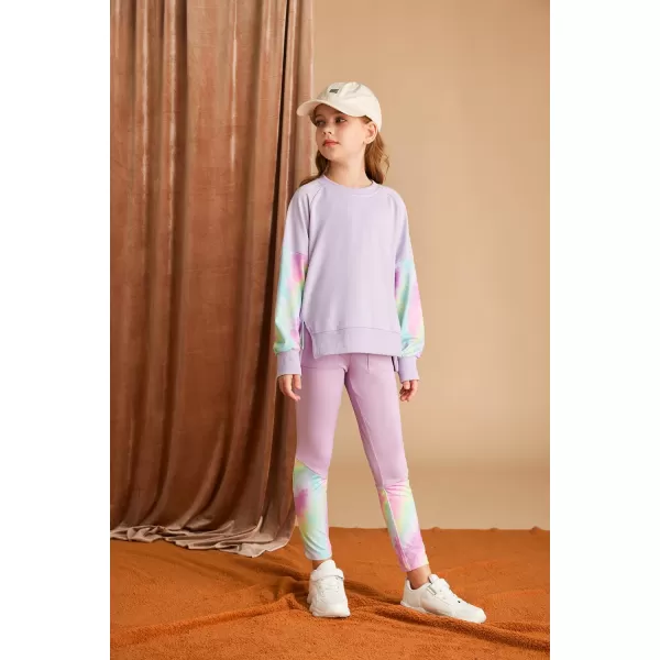 GRACE KARIN Girls Fall Outfits Fashion Sweatshirt Sweapants 2 Piece Tracksuit Clothes Leggings Clothing Set Size 514Purple