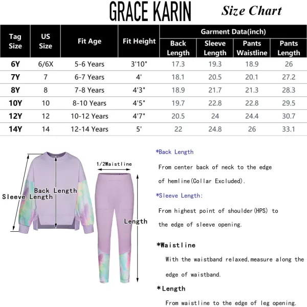 GRACE KARIN Girls Fall Outfits Fashion Sweatshirt Sweapants 2 Piece Tracksuit Clothes Leggings Clothing Set Size 514Salmon Pink