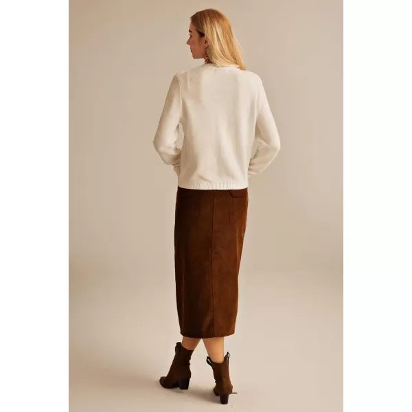 GRACE KARIN Womens Button Down Cardigan Long Sleeve Open Front Knit Cardigan Sweaters with PocketsApricot
