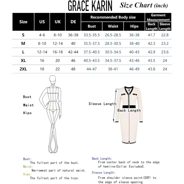 GRACE KARIN Womens Ribbed Knit Bodycon Sweater Dress Button Long Sleeve V Neck Elegant Midi Pullover DressesBeige