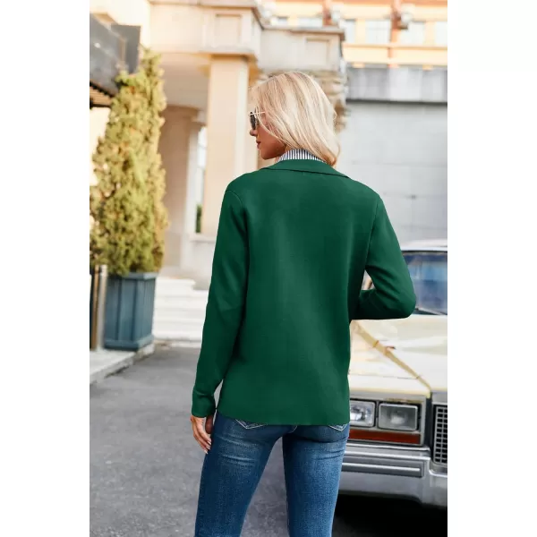 GRACE KARIN Women Casual Cardigan Knit Button Down Shirts Long Sleeve Shacket Jacket with PocketsGreen