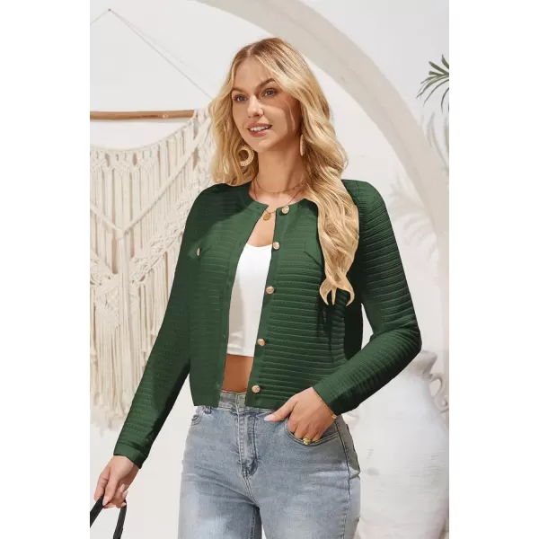 GRACE KARIN Womens Cardigans 2024 Open Front Button Down Knit Sweater Lightweight Lady Jackets Fall OutfitsArmy Green