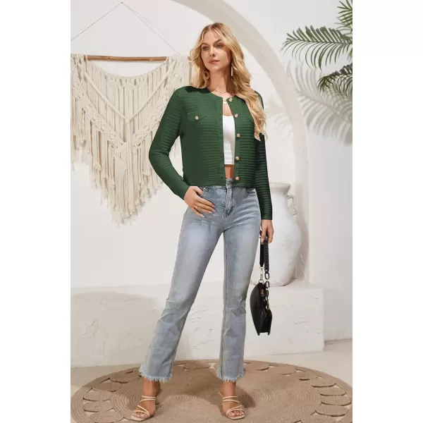 GRACE KARIN Womens Cardigans 2024 Open Front Button Down Knit Sweater Lightweight Lady Jackets Fall OutfitsArmy Green