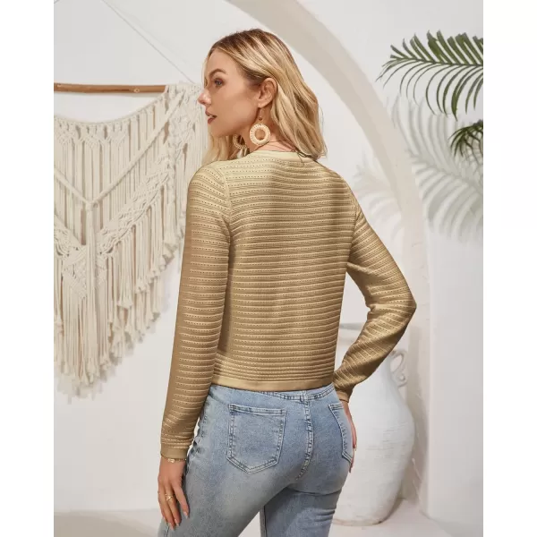 GRACE KARIN Womens Cardigans 2024 Open Front Button Down Knit Sweater Lightweight Lady Jackets Fall OutfitsKhaki