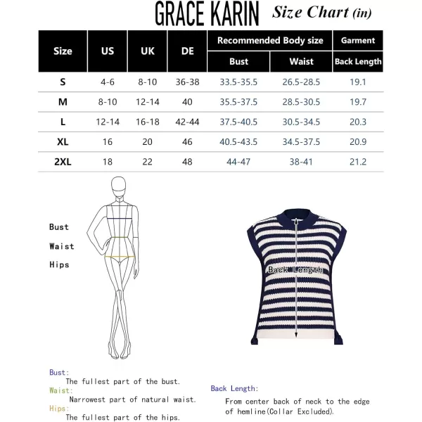 imageGRACE KARIN Womens Cap Sleeve Sweater Vest Crew Neck Striped Tank Top Lightweight Knit Ribbed Casual Summer ShirtsWhite