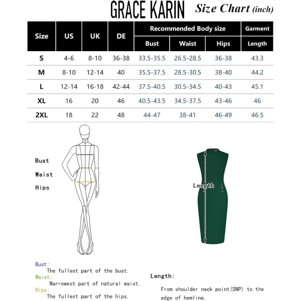 imageGRACE KARIN 2024 Summer Womens Lightweight Stretchy Business Work Dress Sleeveless Double Breasted Bodycon Midi DressBlue Green