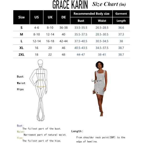 imageGRACE KARIN 2024 Womens Sequin Sparkly Dresses Sleeveless Square Neck Glitter Bodycon Dress Ruched Cocktail Mini DressGold