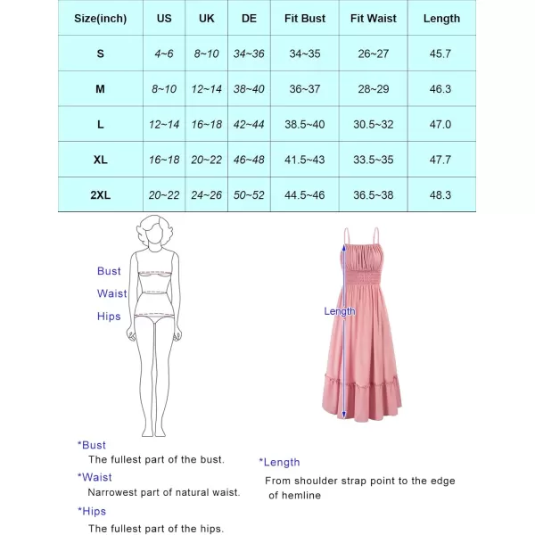 imageGRACE KARIN Womens 2024 Summer Maxi Dress Casual Sleeveless Spaghetti Strap Smocked Ruffle Beach Long Dress with PocketsBrick Red