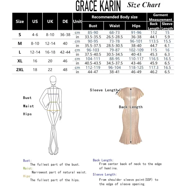 imageGRACE KARIN Womens Formal Sequin Dress Cap Sleeve Elegant Mermaid Dress Glitter Sparkly Cocktail Party Dress with BeltChampagne